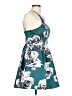Xtraordinary 100% Polyester Floral Teal Cocktail Dress Size 11 - photo 4