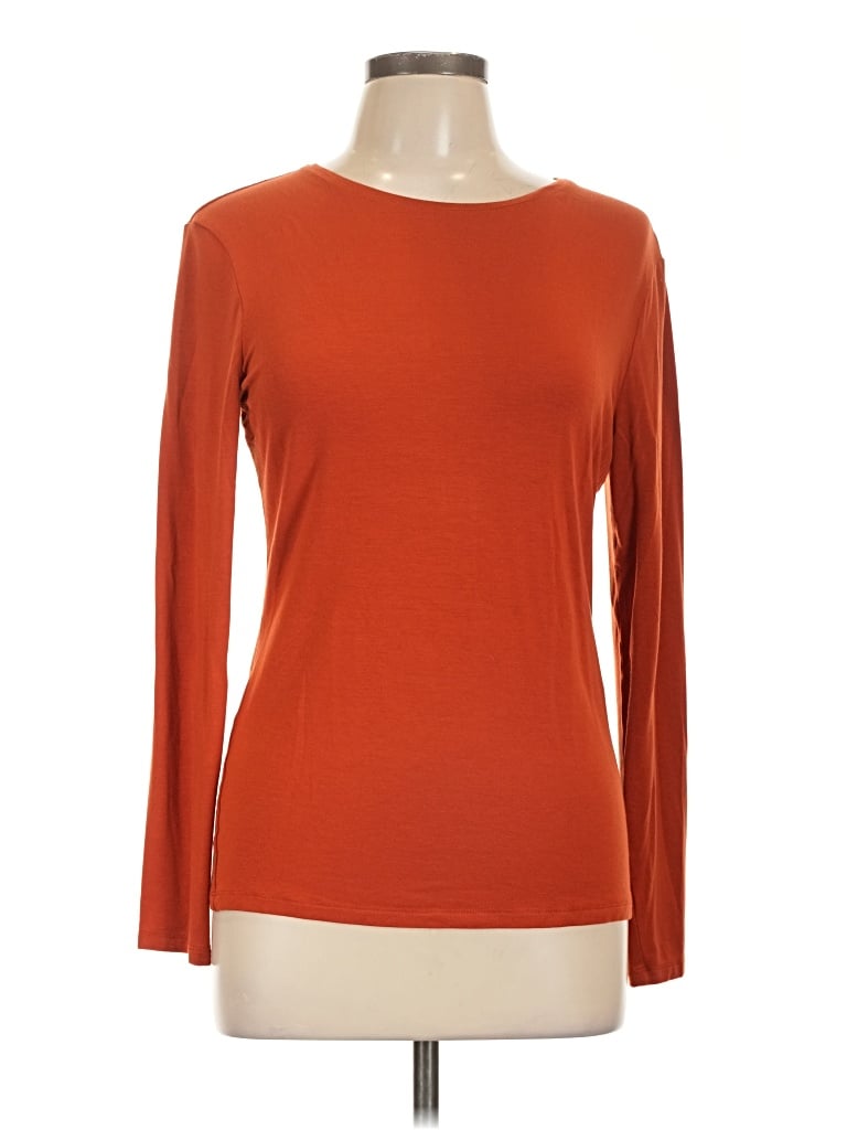 Pre-owned Kettlewell Long Sleeve Top Orange Boatneck Tops