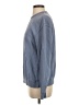 Denim & Flower Solid Blue Sweatshirt Size S - photo 5