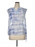 Simply Vera Vera Wang 100% Polyester Tie-dye Blue Sleeveless Blouse Size XL (petite) - photo 1