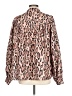 Unbranded 100% Polyester Animal Print Pink Tan Long Sleeve Blouse Size L - photo 2