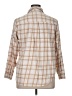 Old Navy 100% Cotton Plaid Tan 3/4 Sleeve Button-Down Shirt Size XL - photo 2