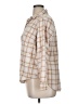Old Navy 100% Cotton Plaid Tan 3/4 Sleeve Button-Down Shirt Size XL - photo 5