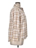 Old Navy 100% Cotton Plaid Tan 3/4 Sleeve Button-Down Shirt Size XL - photo 4