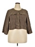 Torrid Brown 3/4 Sleeve Button-Down Shirt Size 3X Plus (3) - photo 1