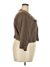 Torrid Brown 3/4 Sleeve Button-Down Shirt Size 3X Plus (3) - photo 4