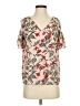 C&E Lifestyle 100% Polyester Tan Short Sleeve Blouse Size S - photo 1