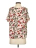C&E Lifestyle 100% Polyester Tan Short Sleeve Blouse Size S - photo 2