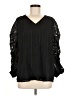 Calvin Klein 100% Polyester Black 3/4 Sleeve Blouse Size M - photo 1