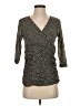 Willi Smith 100% Nylon Black 3/4 Sleeve Blouse Size S - photo 1