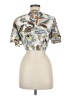Shein Silver Short Sleeve Blouse Size 6 - photo 2
