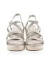 Pelle Moda Silver Tan Wedges Size 6 - photo 2