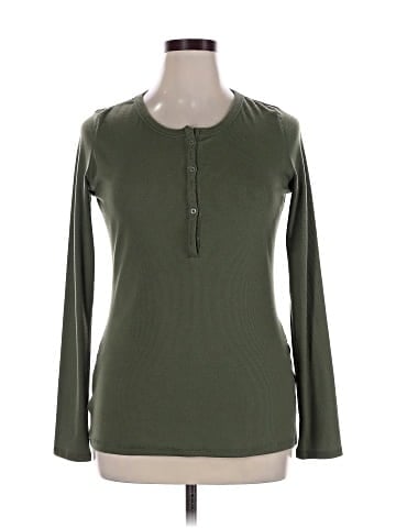 Doublju Long Sleeve Henley (view 1)