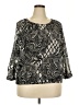Avenue Studio 100% Polyester Silver 3/4 Sleeve Blouse Size 18 - photo 1