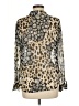 ASOS Design Animal Print Silver Long Sleeve Blouse Size 6 - photo 2