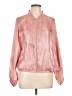 Glam 100% Polyester Metallic Pink Jacket Size L - photo 1