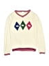 Gymboree 100% Cotton Argyle Ivory Pullover Sweater Size 8 - photo 1