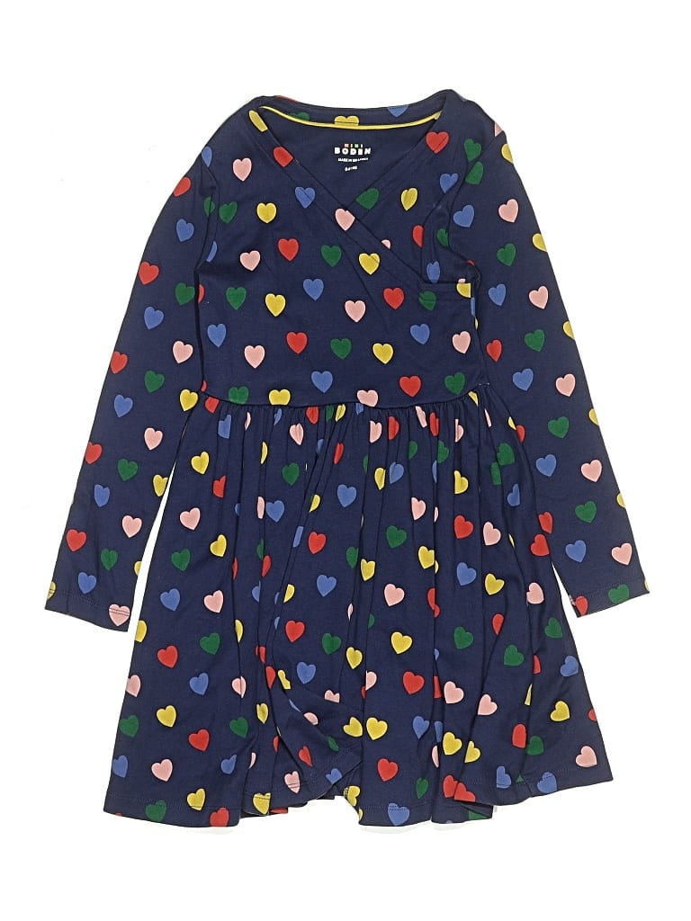 Pre-owned Mini Boden Kids' Dress In Blue