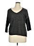 Unbranded Gray Black 3/4 Sleeve Top Size XL (estimated) - photo 1