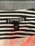 Express 100% Polyester Stripes Black Casual Skirt Size 2 - photo 3