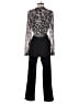 Julia Jordan 100% Polyester Animal Print Black Jumpsuit Size 2 - photo 2
