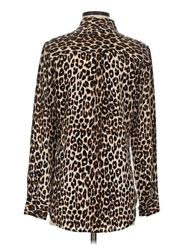 Equipment Long Sleeve Silk Top (view 2)