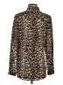 Equipment 100% Silk Animal Print Brown Long Sleeve Silk Top Size XS - photo 2
