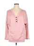 Shein Curve Pink Long Sleeve Henley Size 1X - photo 1