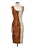 SJ Style Animal Print Orange Cocktail Dress Size M - photo 2