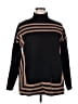 Unbranded Stripes Black Turtleneck Sweater Size XXL (estimated) - photo 1