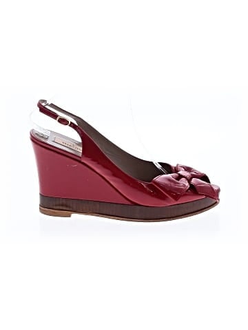 Valentino Garavani Patent Leather Bow Accent Wedges (view 1)