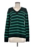 Ann Taylor LOFT Stripes Green Pullover Sweater Size M - photo 1