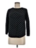 Karen Scott 100% Cotton Stripes Black Pullover Sweater Size M (petite) - photo 1