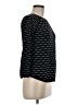 Karen Scott 100% Cotton Stripes Black Pullover Sweater Size M (petite) - photo 4