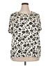 LUXE Ivory Short Sleeve Blouse Size XXL - photo 1