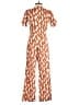 Ellejay Animal Print Brown Jumpsuit Size S - photo 2