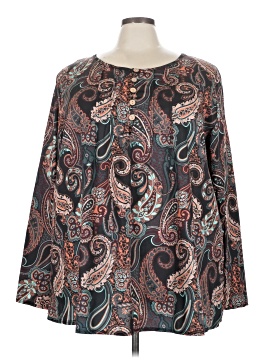 Shein Curve Long Sleeve Blouse