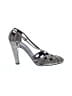 Prada Plaid Gray Gold Heels Size EU 38 - photo 1