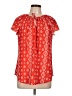 SimpleFun 100% Polyester Red Short Sleeve Blouse Size L - photo 1