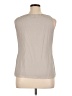 St. John 100% Silk Gray Sleeveless Silk Top Size 14 - photo 2