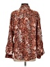 BeachLunchLounge Animal Print Brown Long Sleeve Blouse Size S - photo 2