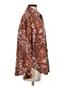 BeachLunchLounge Animal Print Brown Long Sleeve Blouse Size S - photo 4