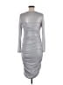 Express Metallic Silver Cocktail Dress Size M - photo 2