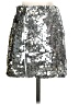 Shein 100% Polyester Metallic Silver Casual Skirt Size 2 - photo 2