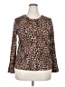 Charter Club Animal Print Brown Pullover Sweater Size XXL - photo 1