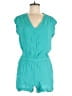 Elan 100% Rayon Solid Teal Romper Size M - photo 1