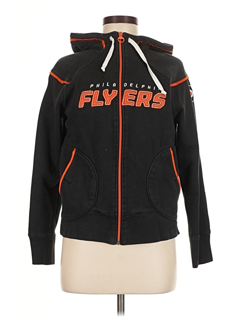 Pre-owned Nhl Zip Up Hoodie In Black