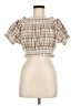 Wray Brown Short Sleeve Blouse Size M - photo 1