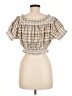 Wray Brown Short Sleeve Blouse Size M - photo 2