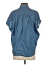 Madewell 100% Cotton Blue Sleeveless Button-Down Shirt Size XXS - photo 2